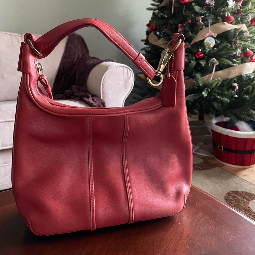 COPY - Coach red leather bag